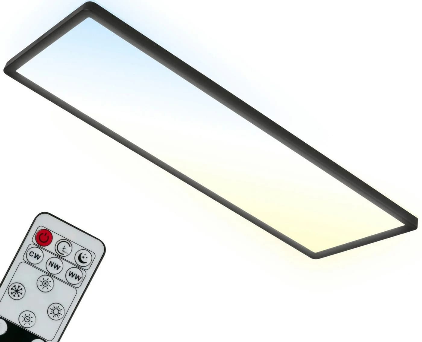 Briloner Leuchten LED Panel 7403015 SLIM CCT Schwarz Fernbedienung - Bild 2