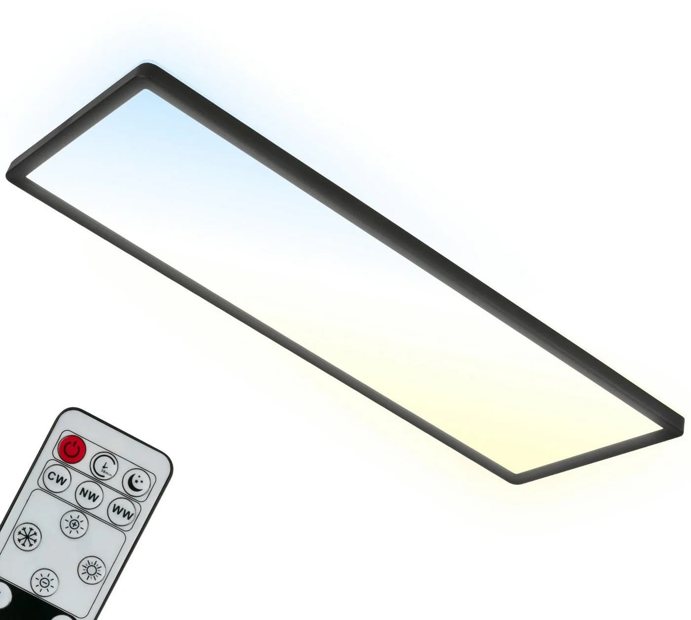 Briloner Leuchten LED Panel 7403015 SLIM CCT Schwarz Fernbedienung - Bild 3