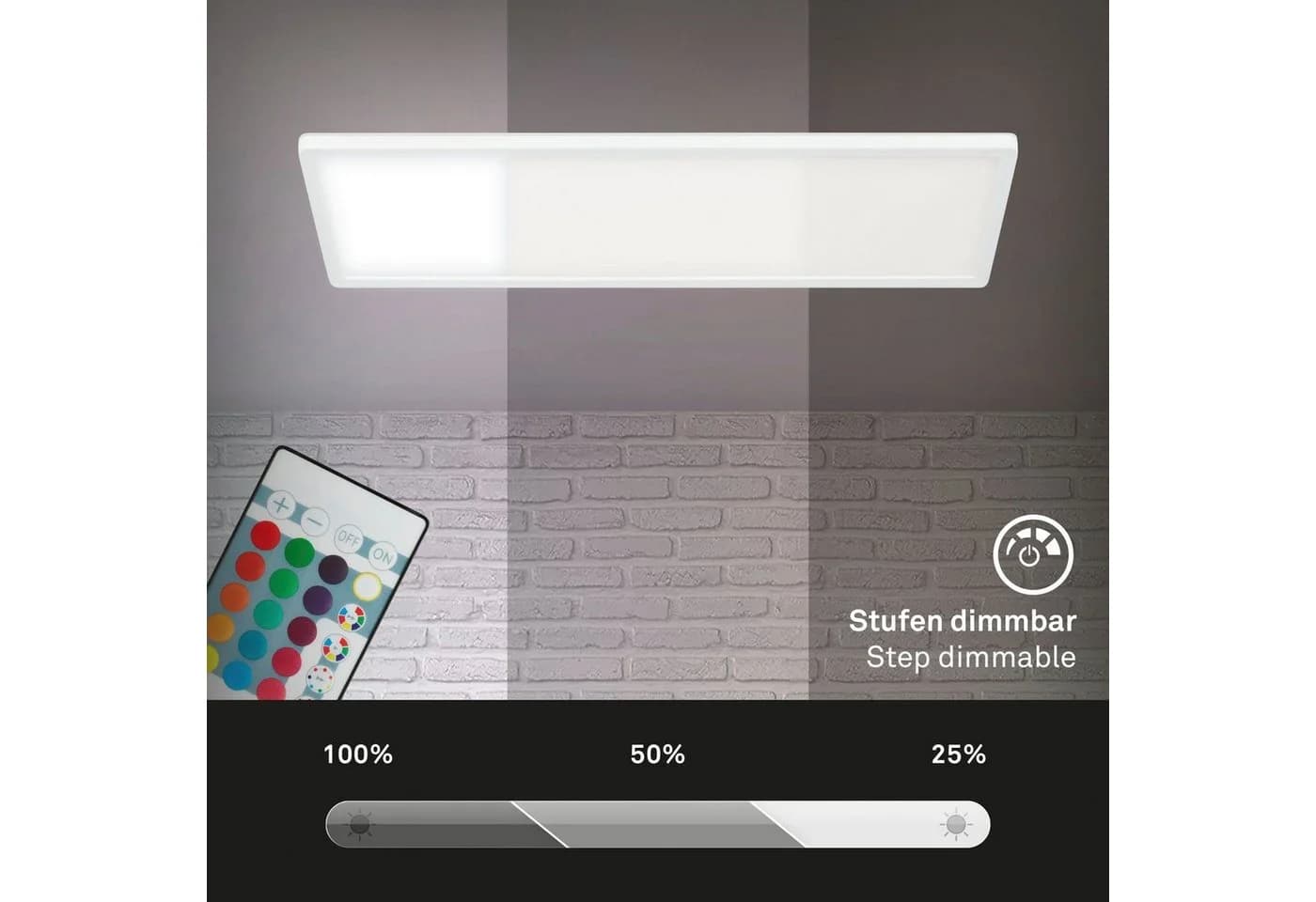 BRILONER LED Panel 7404016 SLIM Weiß RGB Dimmbar - Bild 4