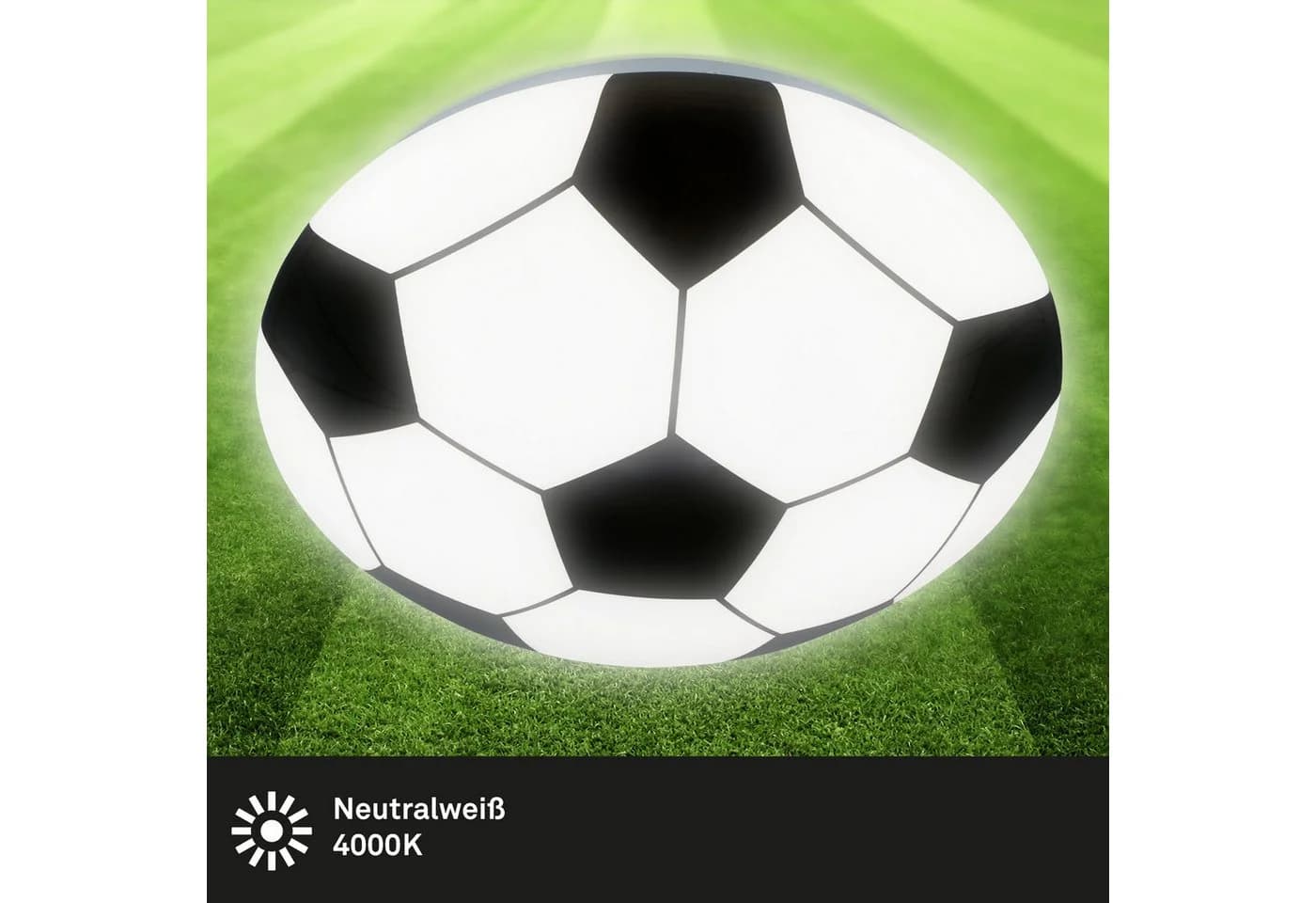 Briloner Leuchten LED Deckenleuchte Fußball Schwarz-Weiß 12W - Bild 4