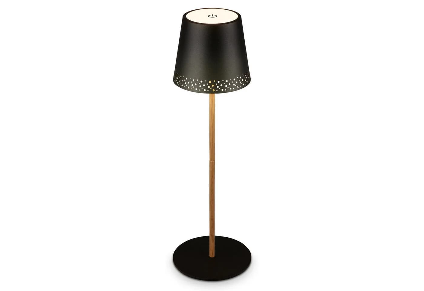 Briloner Leuchten LED Tischleuchte Kiki Schwarz Natur - Bild 2