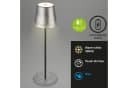 Briloner Leuchten LED Tischleuchte Kiki Antik Silber USB-C Höhenverstellbar Bild 3