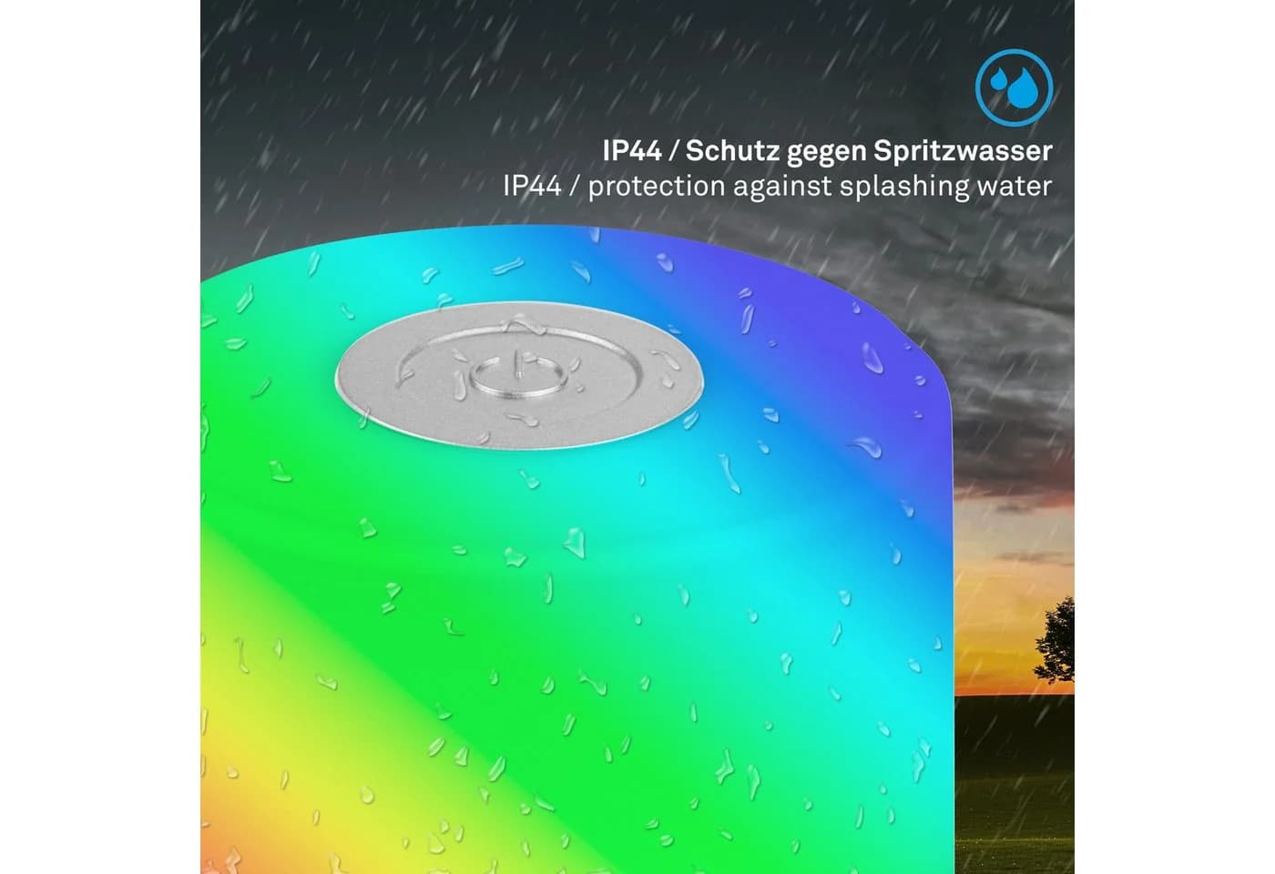 BRILONER LEUCHTEN Tischleuchte SMAL Weiß RGB Touch IP44 - Bild 4