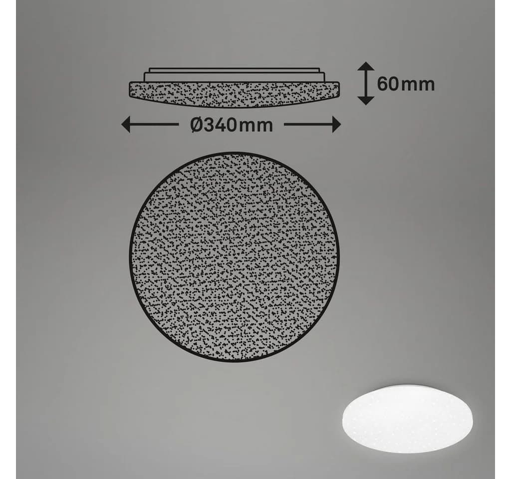 Briloner Leuchten LED Deckenleuchte 3757416 Weiß Sternenhimmel-Effekt - Bild 3