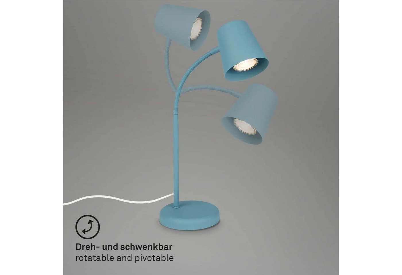 Briloner Leuchten Tischleuchte SKRIVA Blau Flexibel Schwenkbar - Bild 4