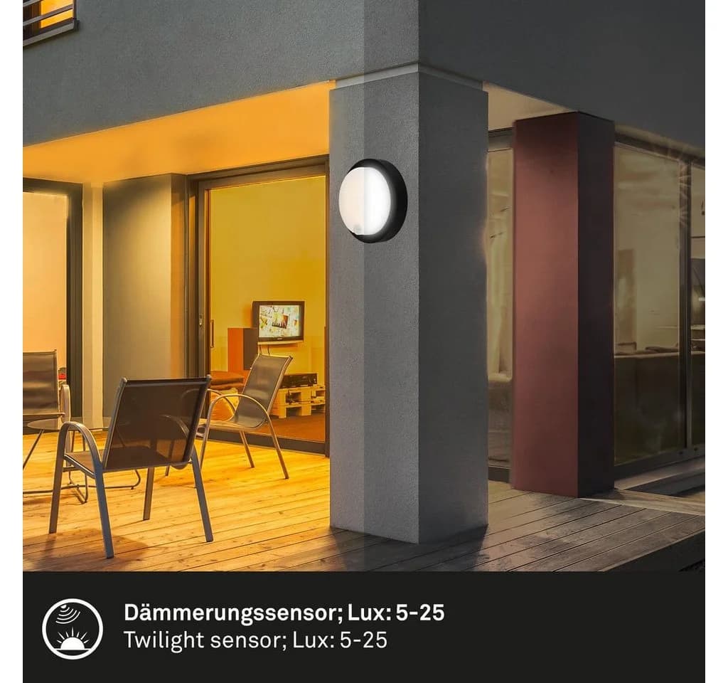 Briloner Leuchten Außen-Wandleuchte Akku LED mit Bewegungsmelder Schwarz - Bild 4