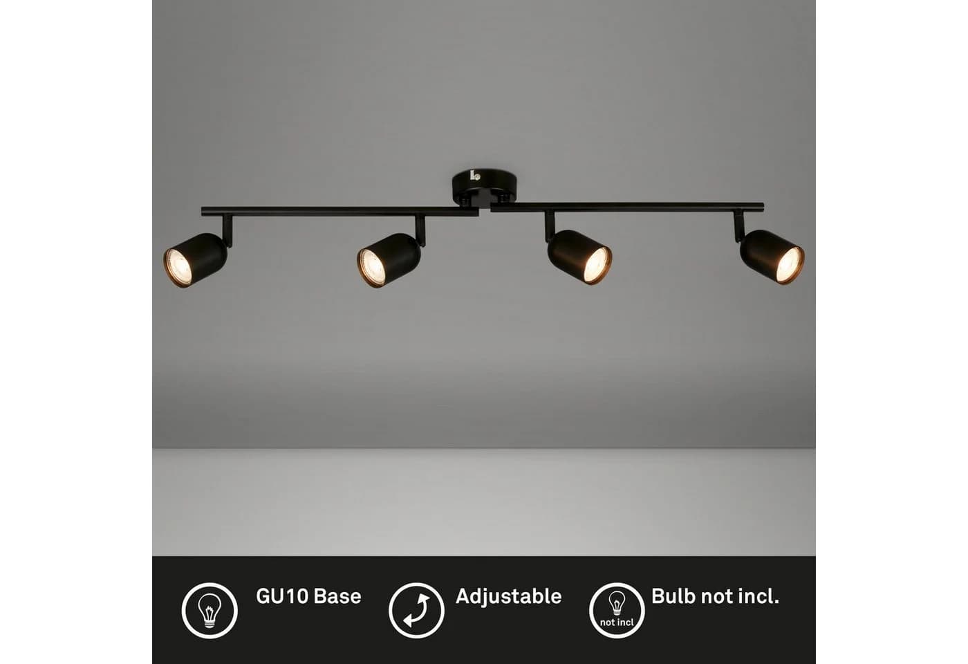 Briloner Leuchten Deckenspot Schwenkbar GU10 Schwarz-Weiß-Gold - Bild 4