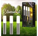 Briloner Leuchten JUNCA Pollerleuchte 3er Set Silber Weiß LED Außenleuchte Bild 1