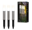 Briloner Leuchten JUNCA Pollerleuchte 3er Set Silber Weiß LED Außenleuchte Bild 2