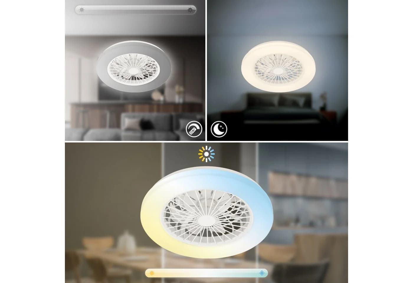 BRILONER LED Deckenleuchte mit Ventilator Weiß Fernbedienung - Bild 4