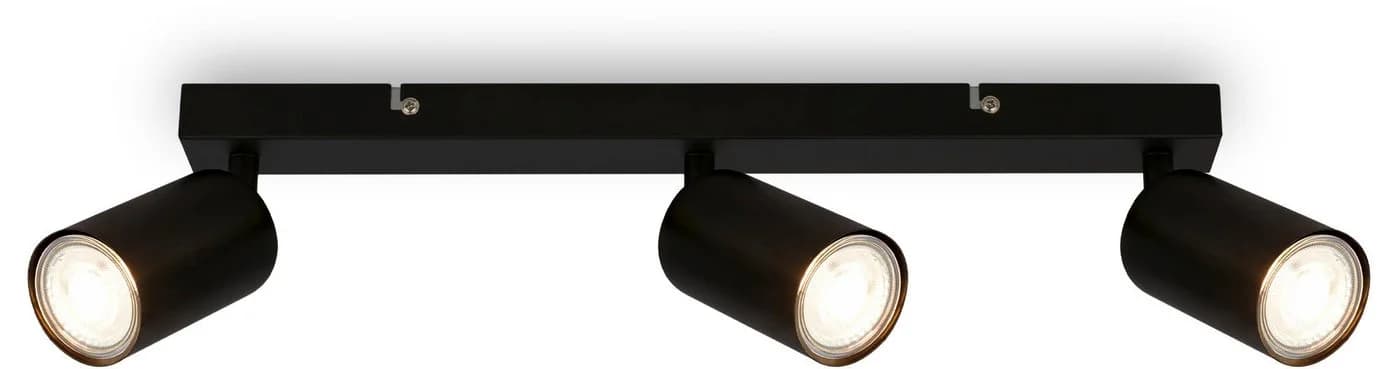 BRILONER LEUCHTEN Deckenleuchte TIB Deckenstrahler Schwarz 3-flammig LED