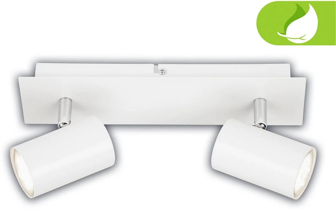 Briloner Leuchten Deckenlampe Isil A, weiß, 2-flammig, Metall, drehbar