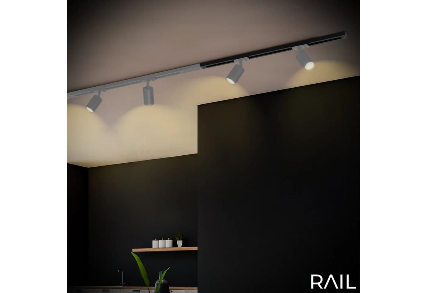 Briloner Leuchten Schienensystem RAIL Schwarz 0,75m - Bild 5