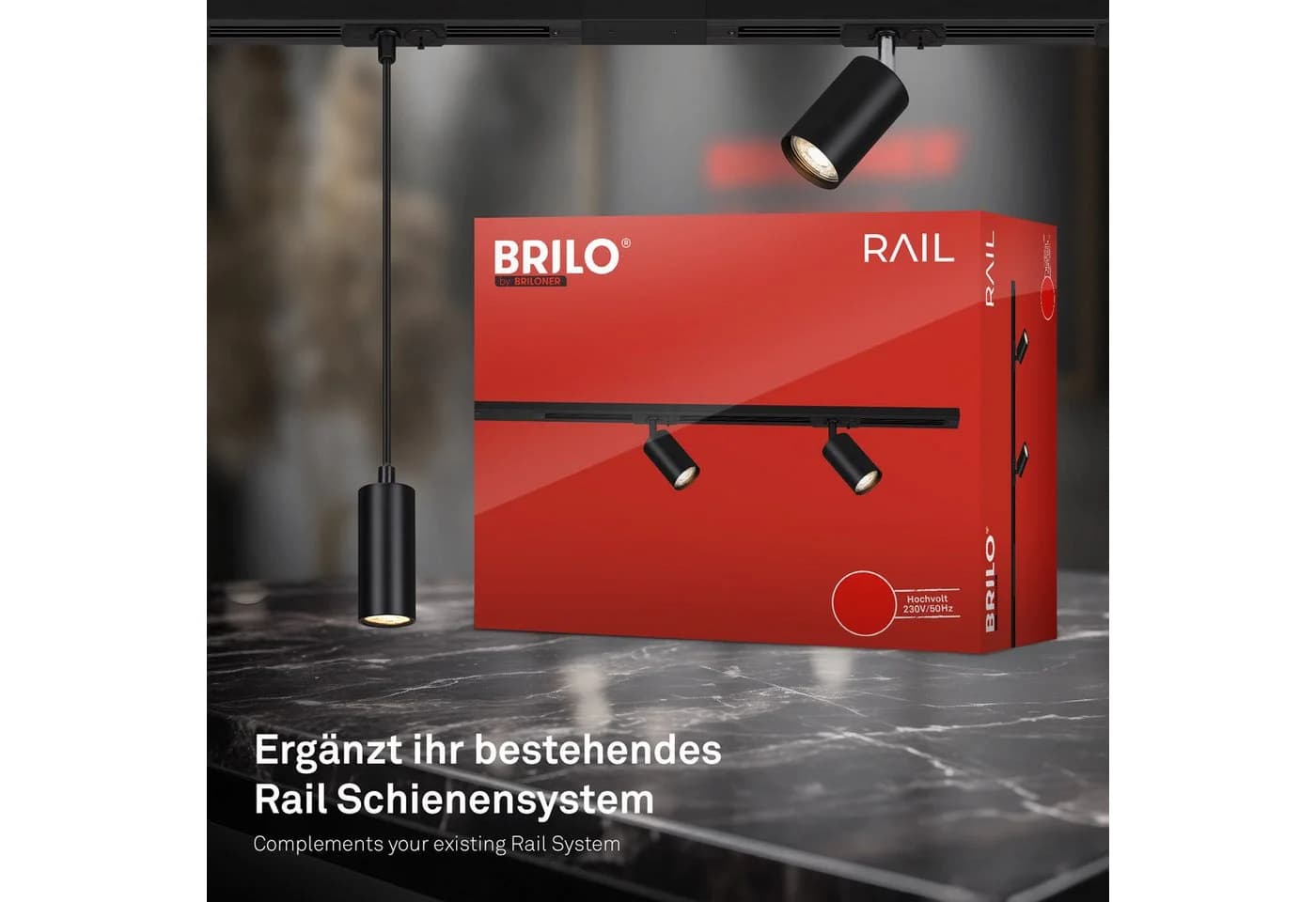 BRILONER LEUCHTEN Schienensystem-Verbinder RAIL matt-schwarz 90° Eckverbinder - Bild 4