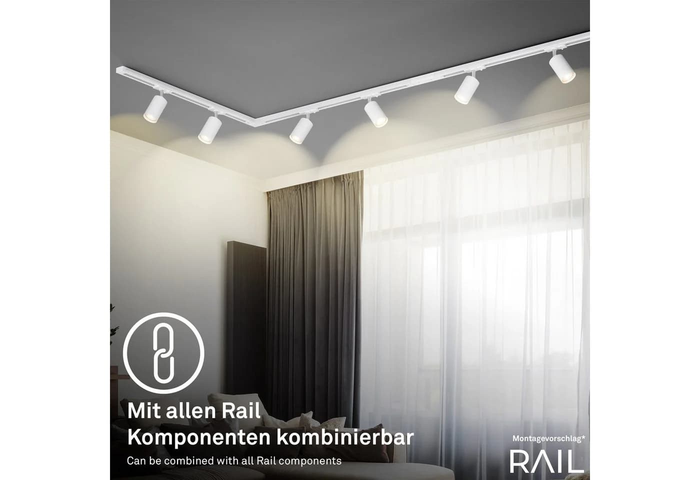 Briloner Leuchten RAIL Spotlight Weiß Schienensystem - Bild 5