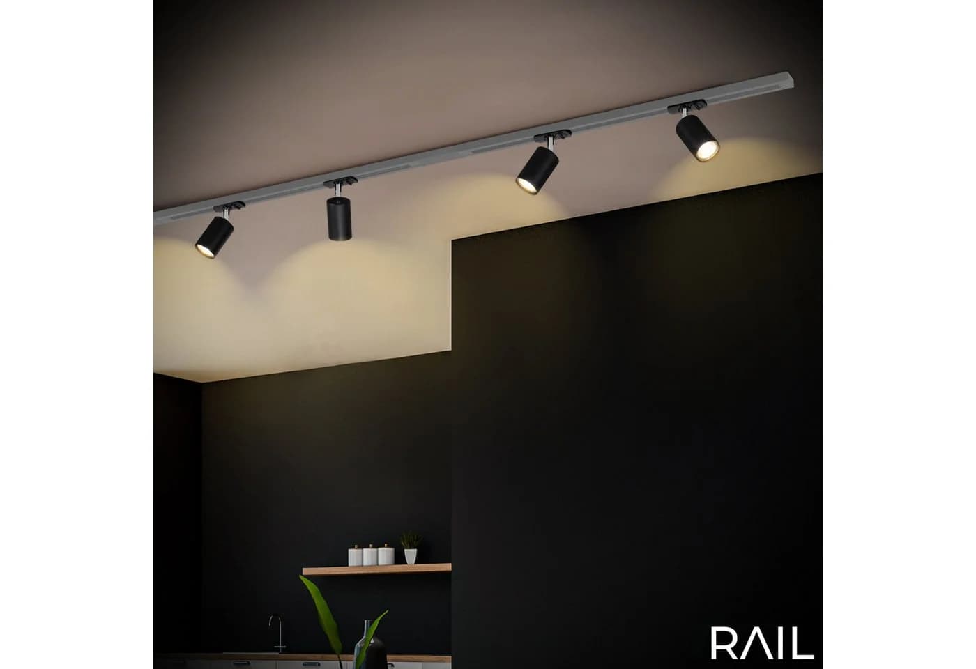 Briloner Leuchten Schienensystem-Leuchte RAIL Schwarz - Bild 4