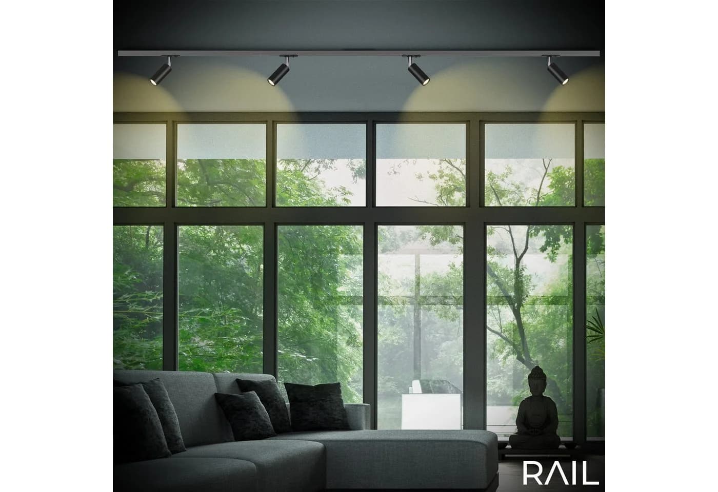Briloner Leuchten LED Spotlight RAIL Schwarz 5,5W Schienensystem