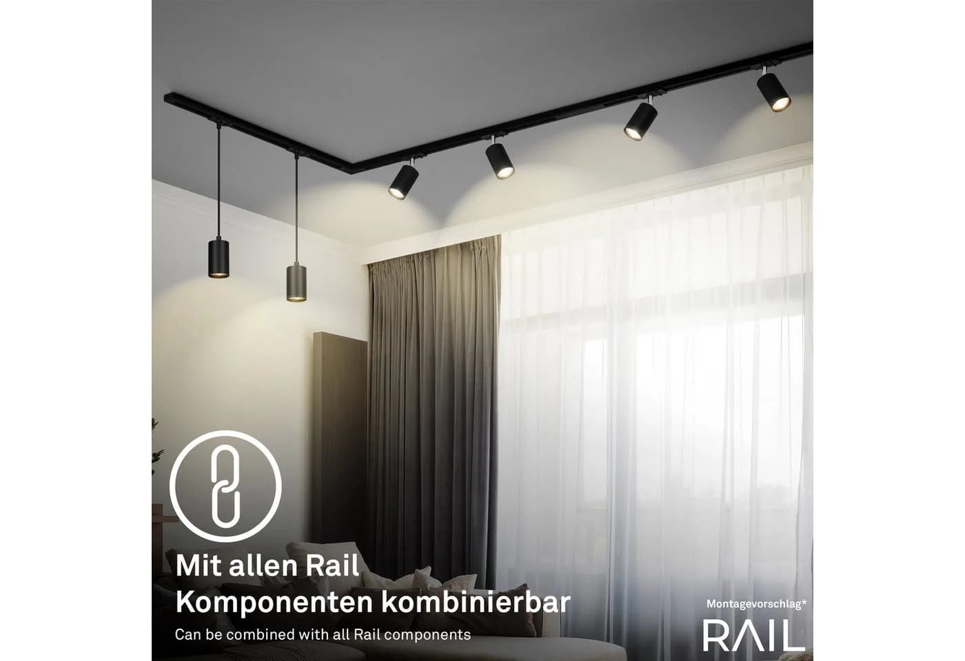 Briloner Leuchten LED Spotlight RAIL Schwarz 5,5W Schienensystem - Bild 4