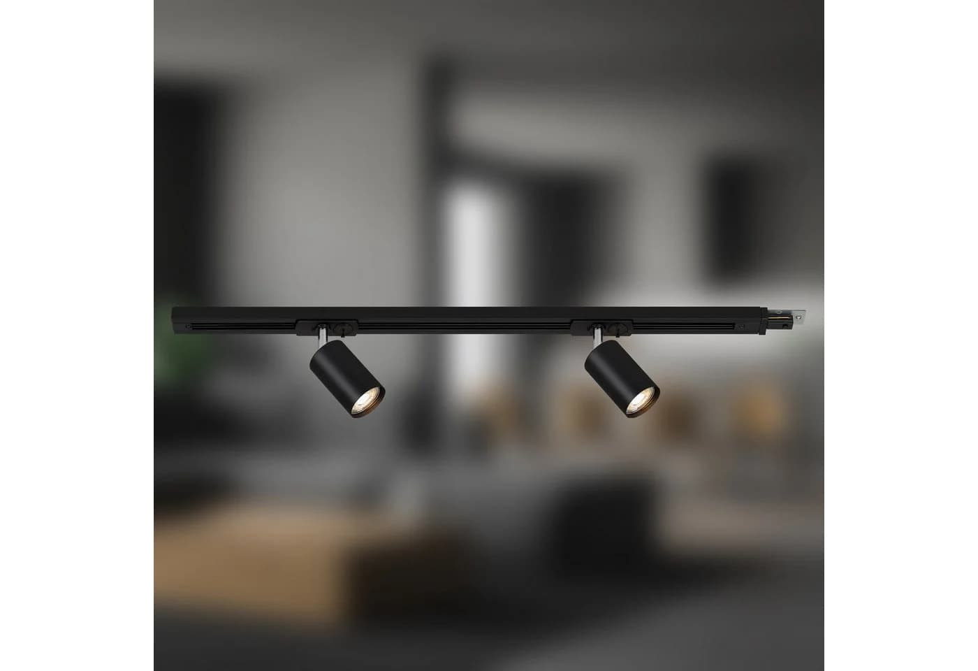 Briloner Leuchten Schienensystem-Sets RAIL 0,75m Schwarz mit 2 GU10 Spots - Bild 3
