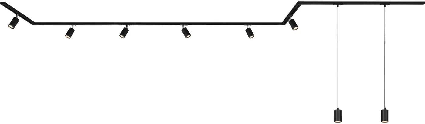 Modernes Schienensystem aus Metall in Schwarz - Bild 2