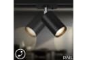 Modernes Schienensystem aus Metall in Schwarz Bild 5