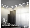 Briloner Leuchten Schienensystem RAIL 2,25m Weiß mit Pendelleuchten Bild 5