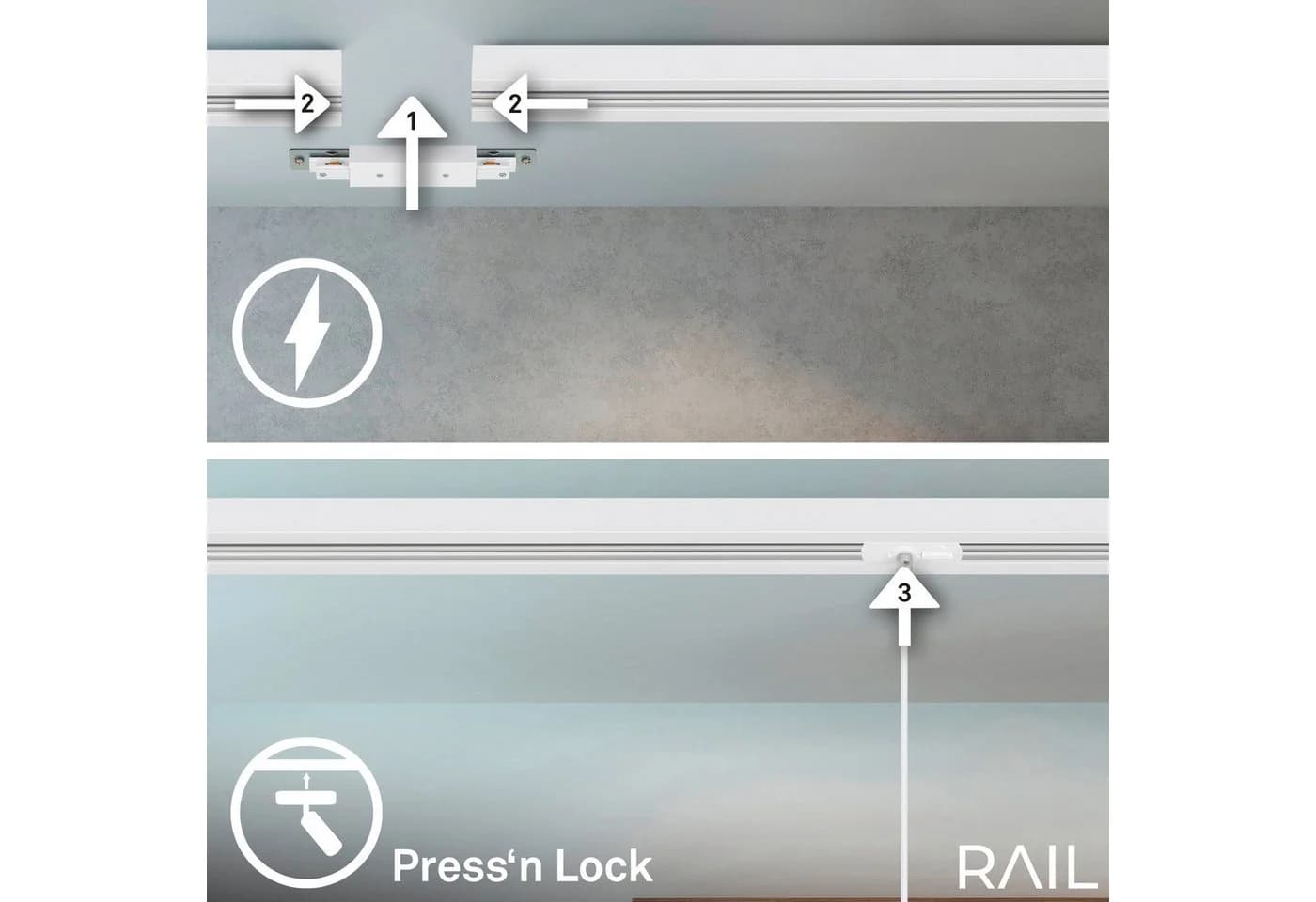 Briloner Schienensystem RAIL 230 V Weiß 4 Pendelleuchten - Bild 4