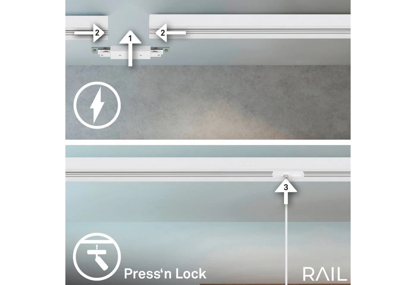 Briloner Schienensystem RAIL 230 V Weiß 4 LED-Pendel 1,5 m - Bild 4