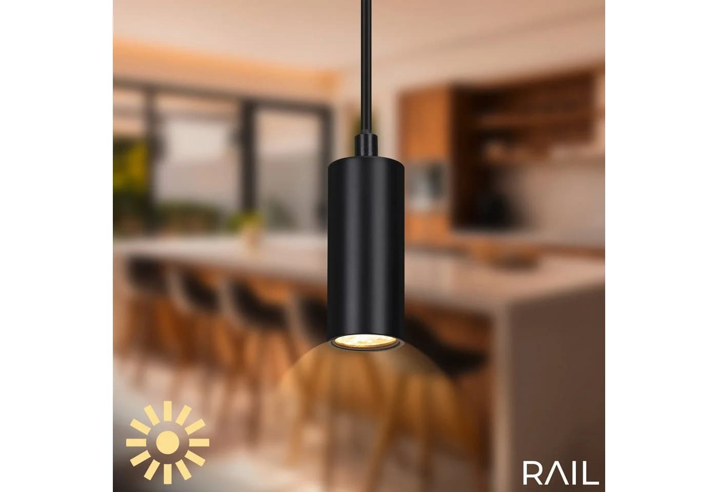 Briloner Schienensystem RAIL 230 V Schwarz 4 LED-Pendel 1,5m - Bild 5