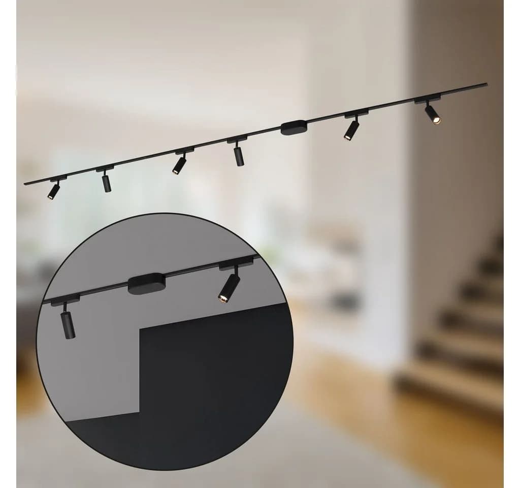 Briloner Leuchten LED Deckenleuchte 8033065B Schwarz Schienensystem Luxtrail 3m