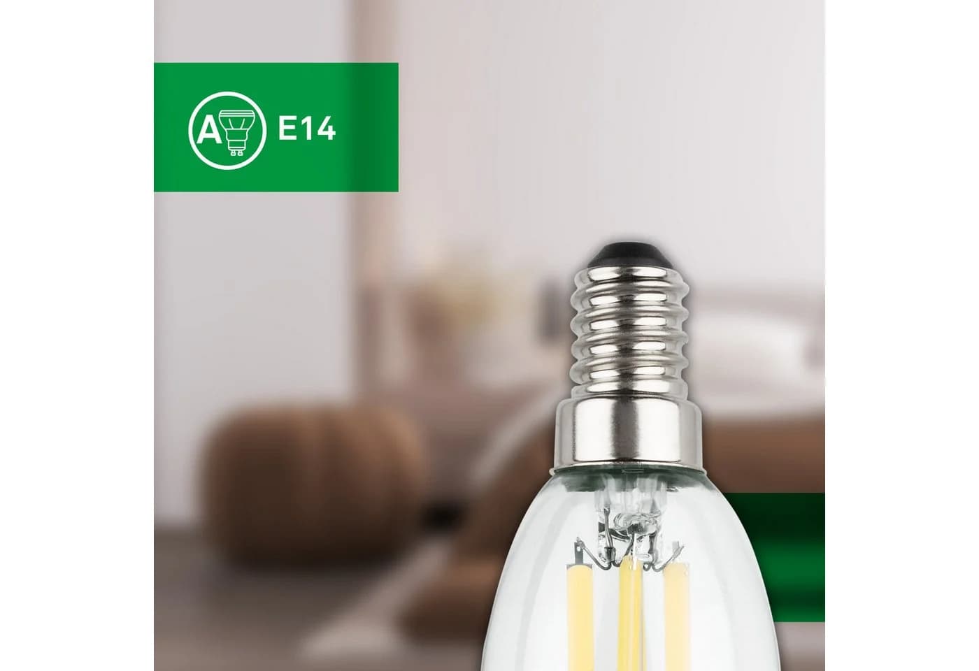 Briloner Leuchten LED-Leuchtmittel E14 Warmweiß 4W 2er Set