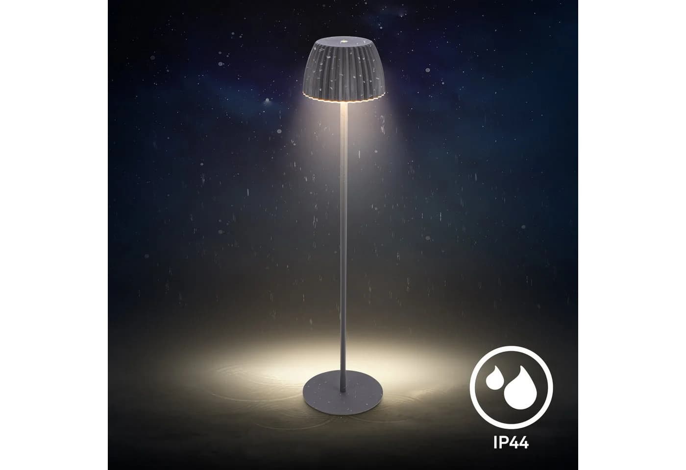 Brilo LED-Akku-Stehlampe unplugged Riffle anthrazit - Bild 5