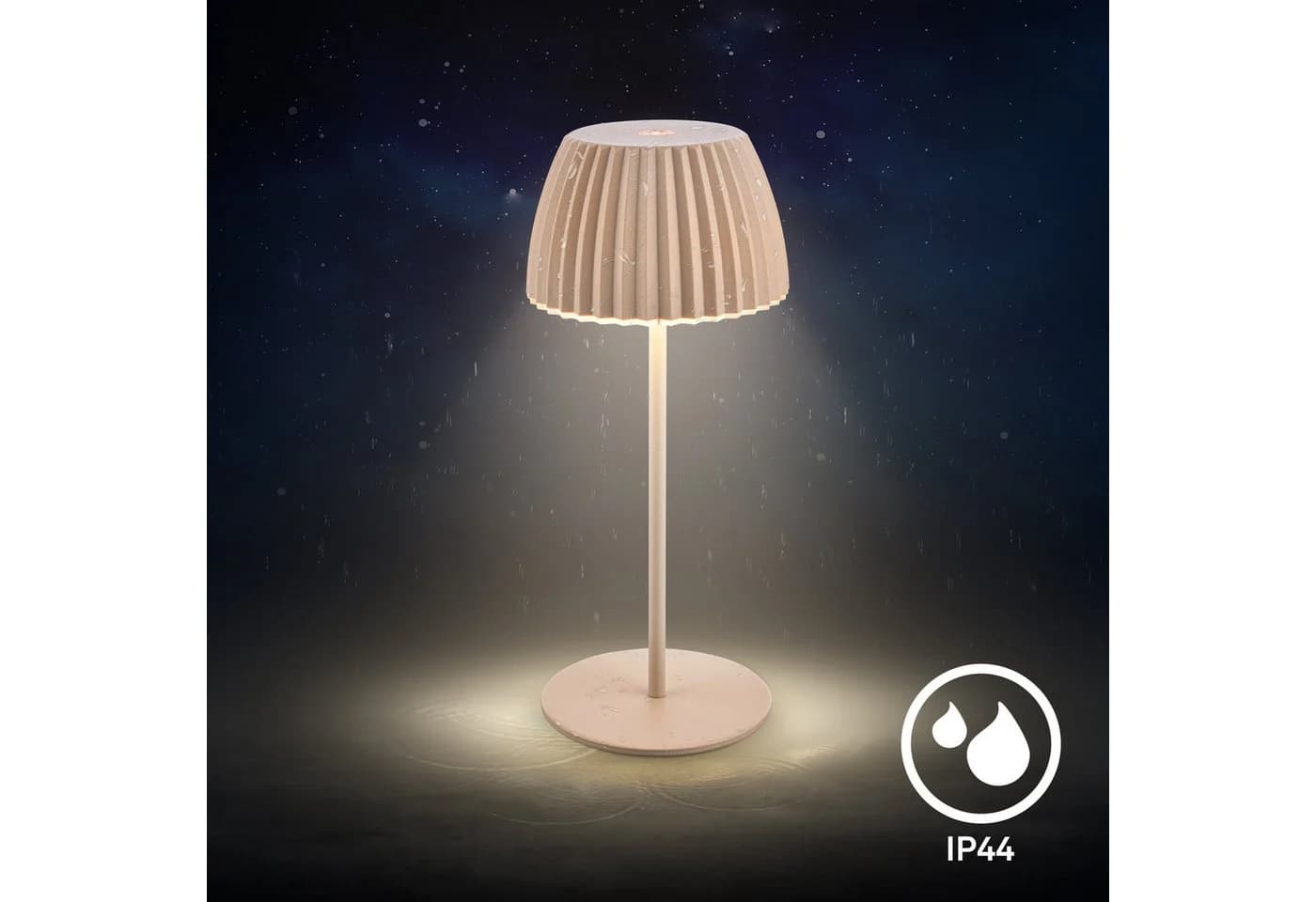 BRILONER LEUCHTEN Akku LED Tischleuchte Beige Touchdimmer IP44 - Bild 5
