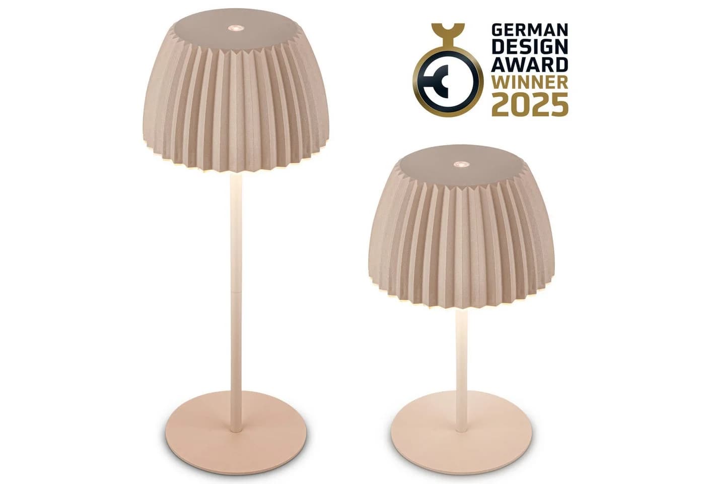 BRILONER LEUCHTEN Akku LED Tischleuchte Beige Touchdimmer IP44 - Bild 2