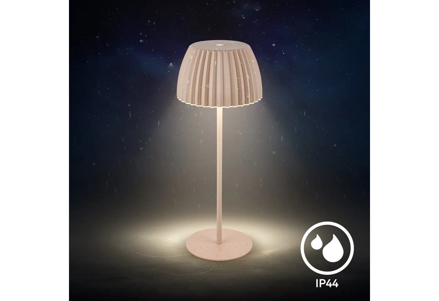 BRILONER LEUCHTEN Akku LED Tischleuchte Beige Touchdimmer IP44 - Bild 4