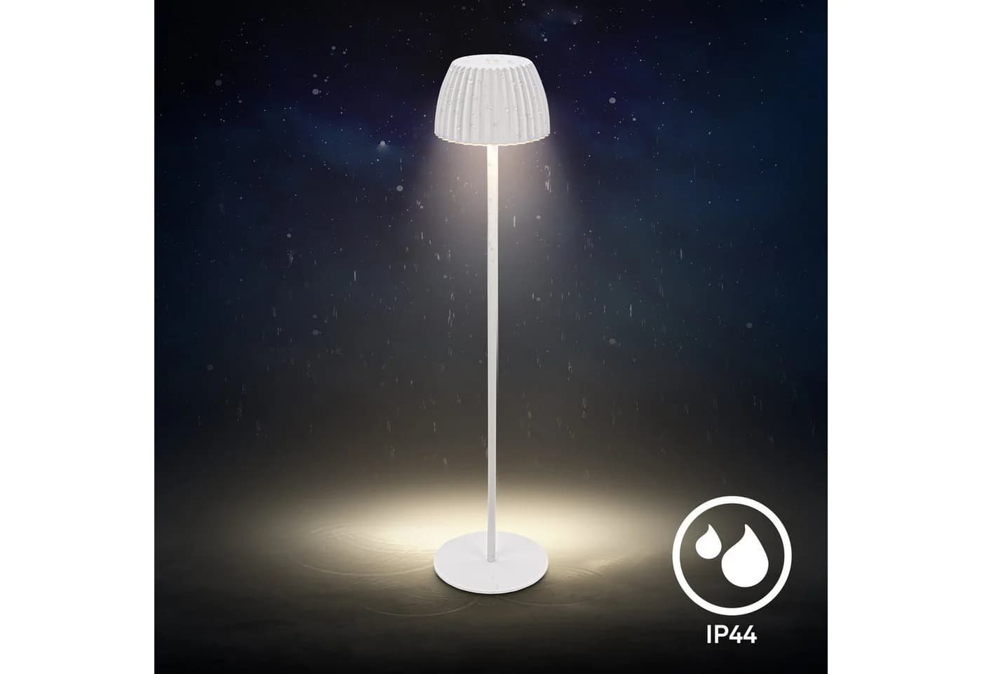 BRILONER LED Stehlampe Riffle Weiß Akku Touchdimmer Modern - Bild 5