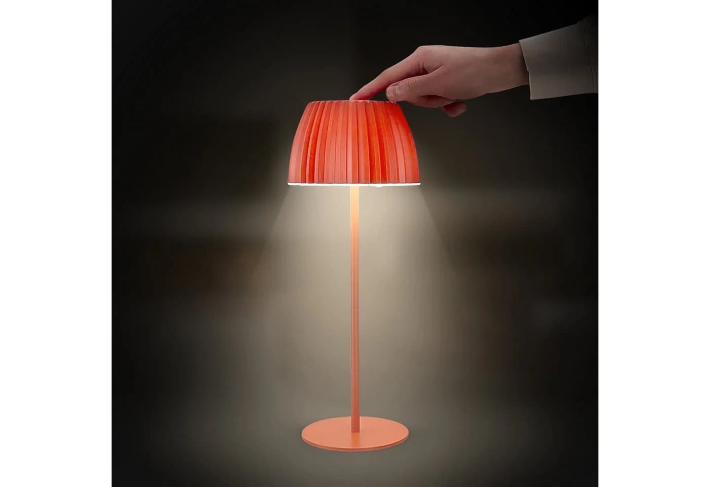 BRILONER LEUCHTEN LED Tischleuchte Akku Orange Touchdimmer - Bild 4