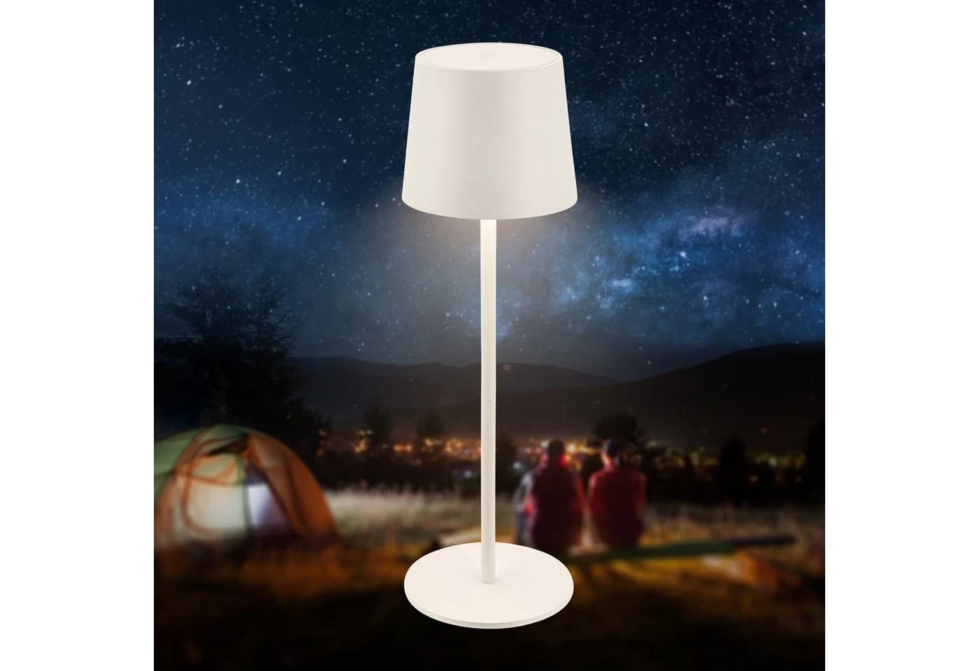 Briloner Leuchten LED Außen-Tischleuchte BOTA 7708016 Altweiß