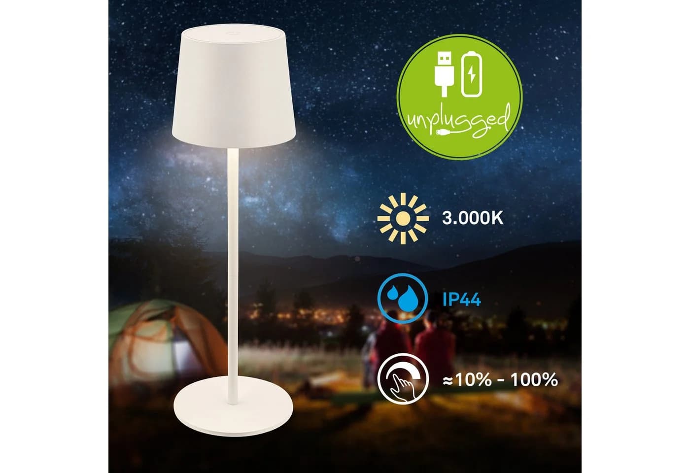 Briloner Leuchten LED Außen-Tischleuchte BOTA 7708016 Altweiß - Bild 3