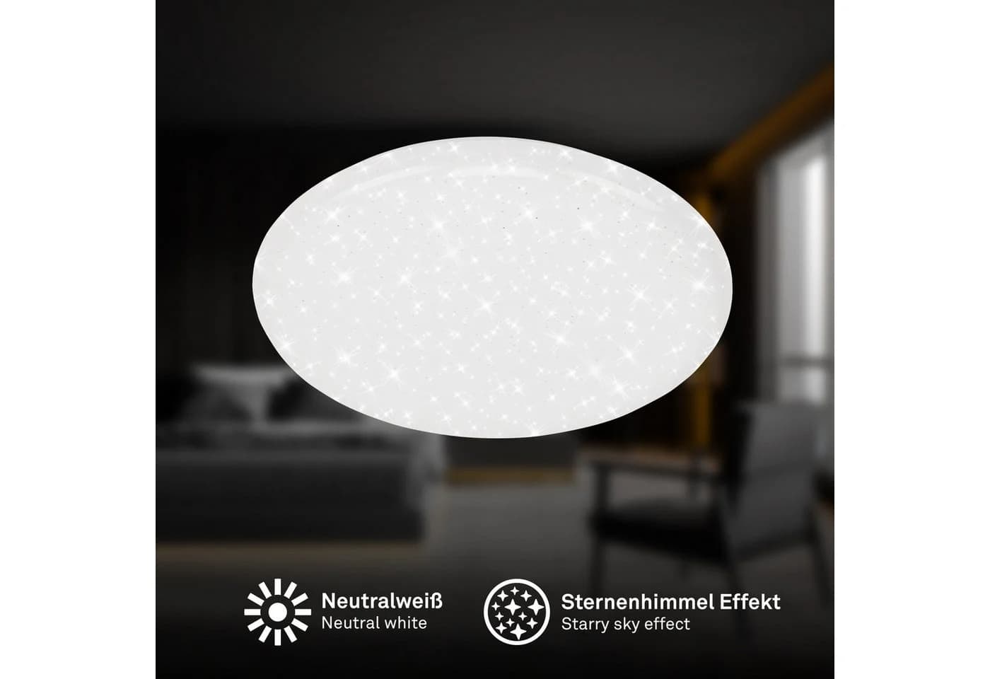 BRILONER LEUCHTEN LED Deckenleuchte GIT 3957316 Weiß Sternencover - Bild 3