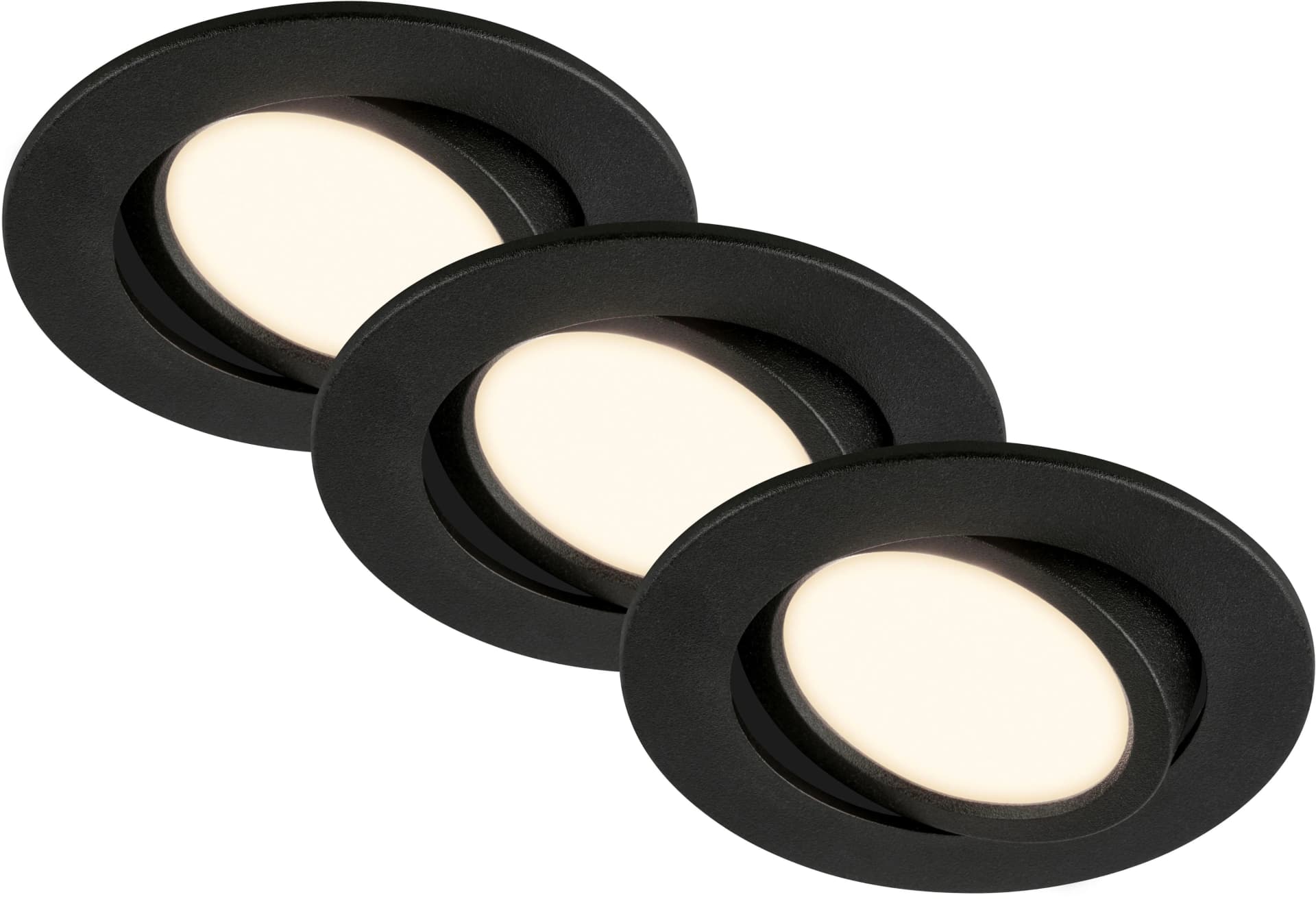 BRILONER LEUCHTEN LED Einbauleuchte PIWO 7663035 Schwarz