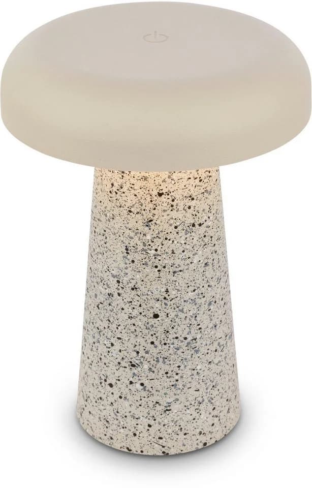 Briloner Leuchten LED Tischleuchte kabellos Akku USB-C Touch dimmbar Steinoptik Grau Schwarz - Bild 2