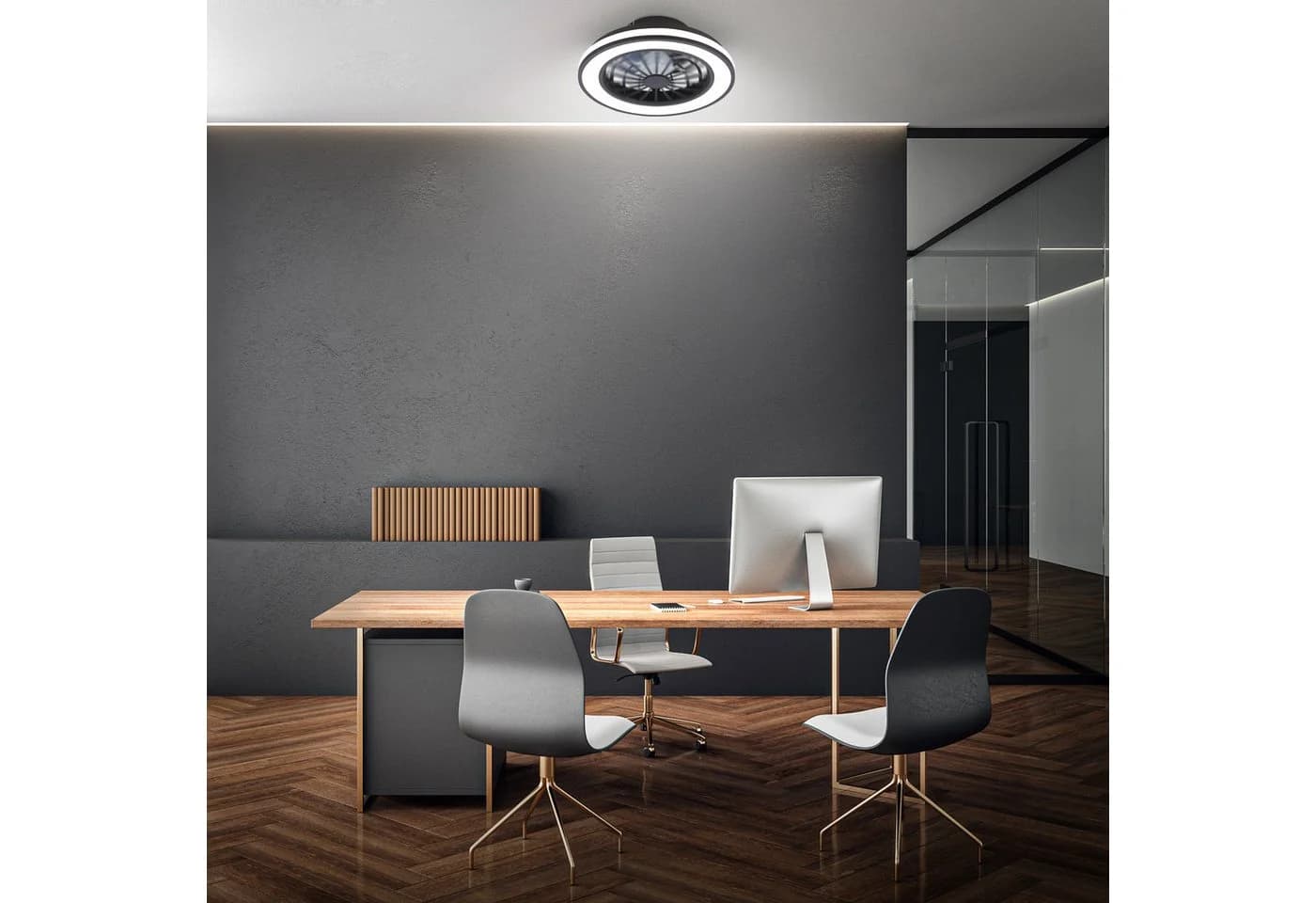 Briloner Leuchten LED Deckenleuchte Deckenventilator mit Licht DC-Motor Fernbedienung Dimmbar