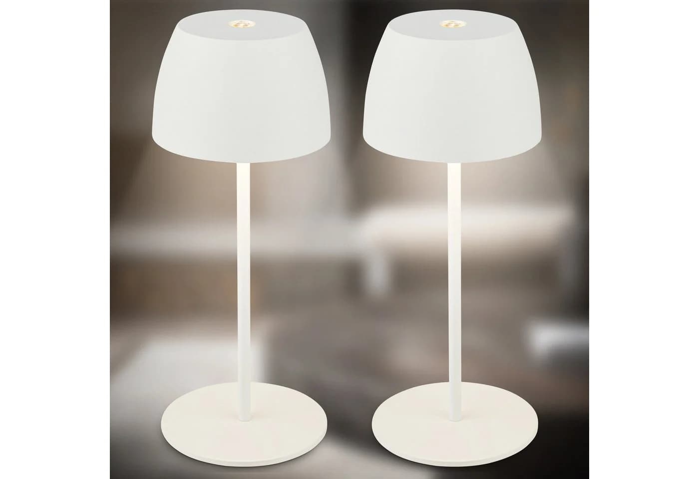 Briloner Leuchten LED Außen-Tischleuchte SERINA MINI 7803026 Weiß