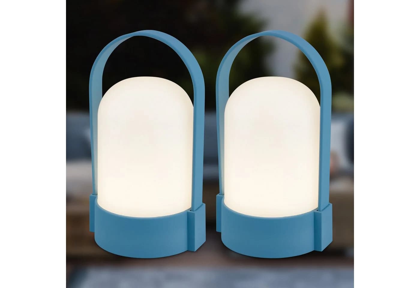 Briloner Leuchten LED Außen-Tischleuchte ASA 7684020 Blau