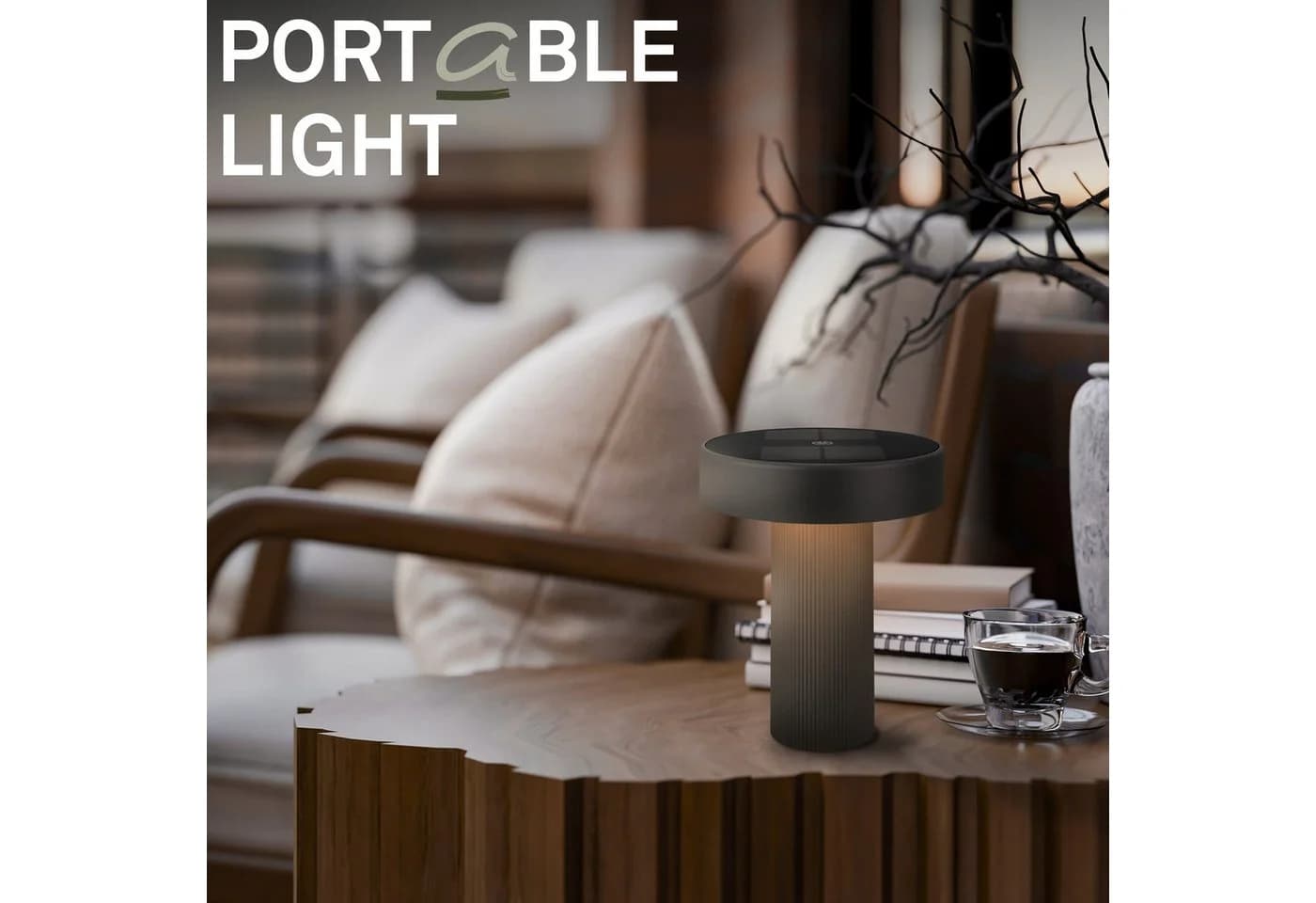Briloner Leuchten LED Solar Tischleuchte Anthrazit Touch Dimmbar - Bild 4