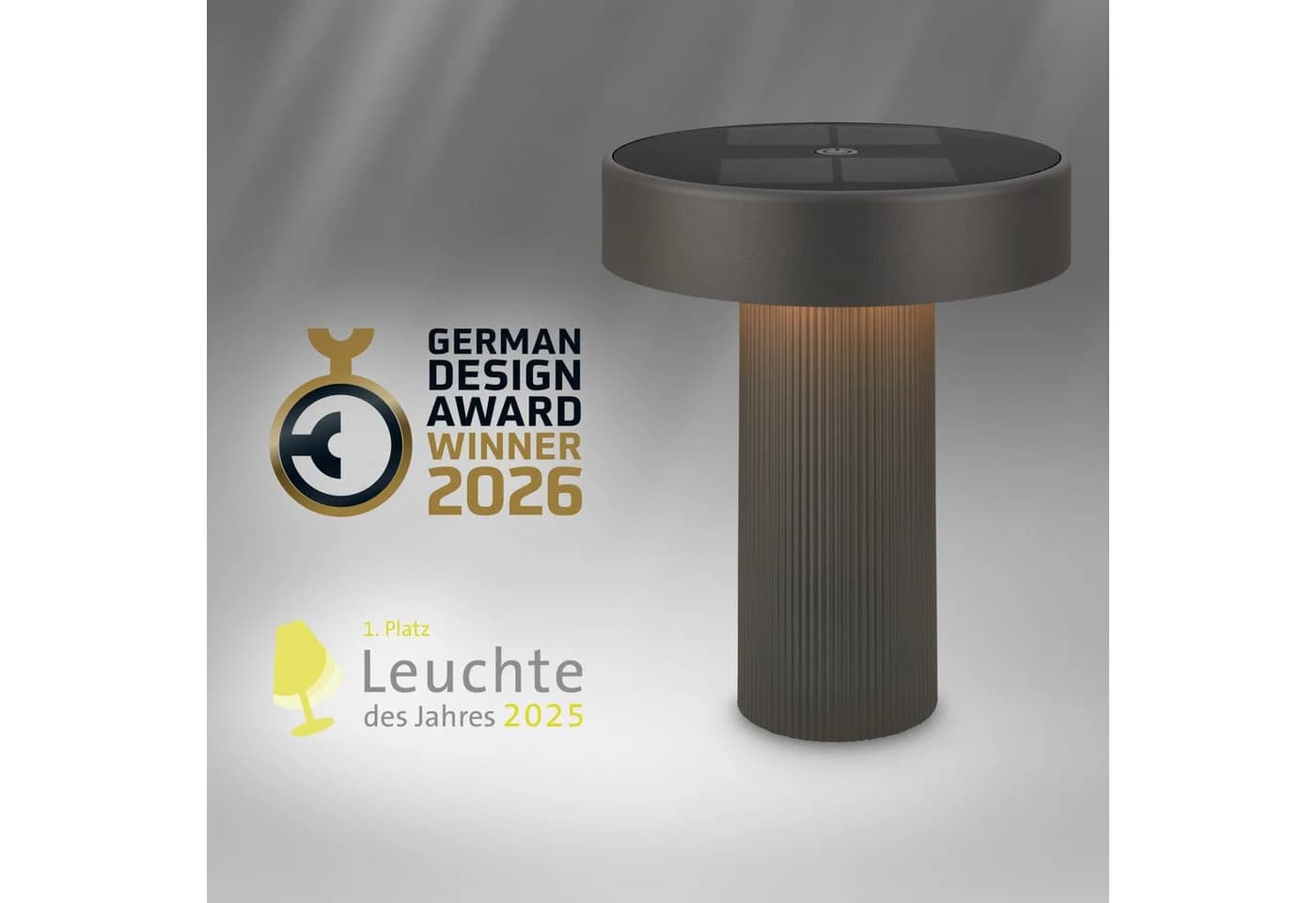 Briloner Leuchten LED Solar Tischleuchte Anthrazit Touch Dimmbar - Bild 5