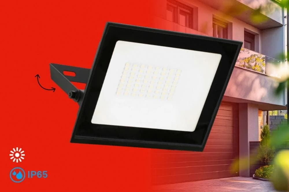 BRILONER LEUCHTEN VARO LED Flutlichtstrahler Schwarz IP65