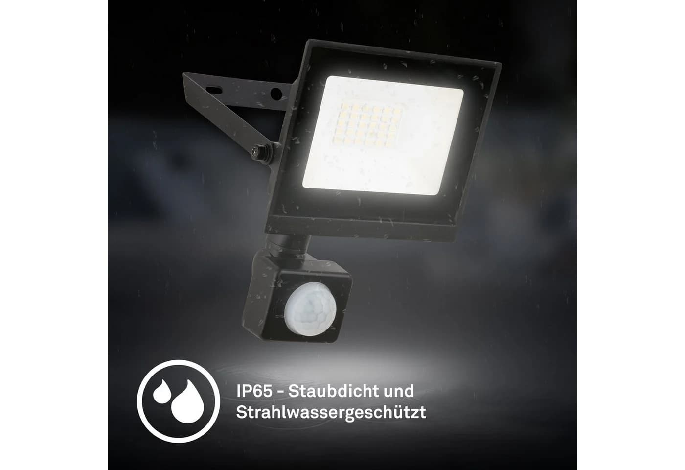 Briloner LED Wandleuchte Schwarz 4000K mit Bewegungsmelder - Bild 5