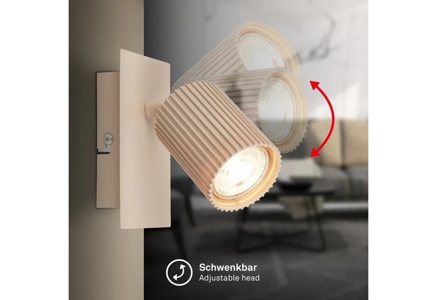 Briloner Leuchten LED Deckenspot schwenkbar GU10 Schwarz/Beige - Bild 4